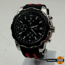 Guess W1047G1 horloge Zwart / Rood | Met garantie