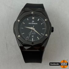 Patterson P120 horloge zwart | Mist schroefje | Batterij leeg | Met garantie