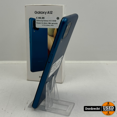 Samsung Galaxy A12 32GB Blauw | In doos | Met garantie