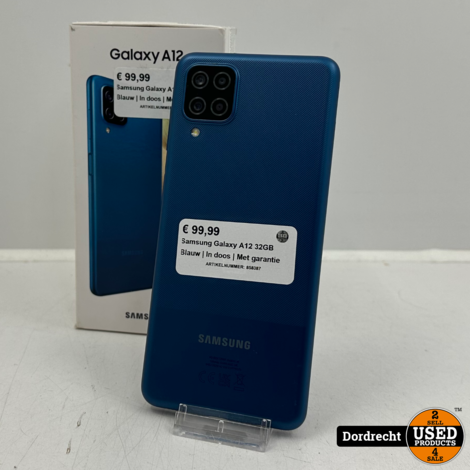 Samsung Galaxy A12 32GB Blauw | In doos | Met garantie