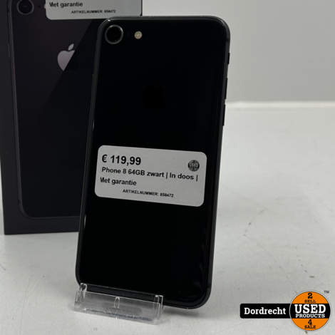 iPhone 8 64GB zwart | In doos | Met garantie