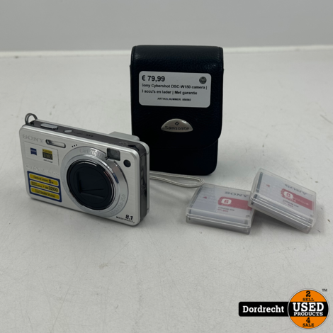 Sony Cybershot DSC-W150 camera | 3 accu's en lader | Met garantie