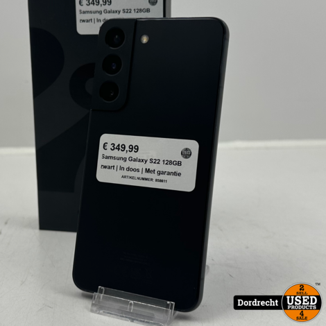 Samsung Galaxy S22 128GB zwart | In doos | Met garantie