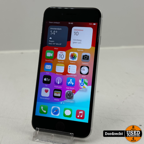iPhone SE 2020 64GB Wit | Andere kleur simkaarthouder | Met garantie