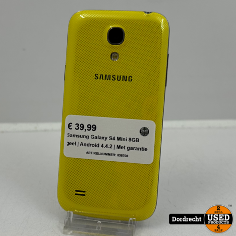 Samsung Galaxy S4 Mini 8GB geel | Android 4.4.2 | Met garantie
