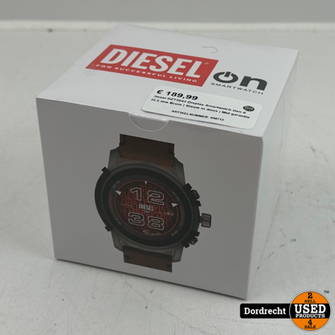 Diesel DZT2043 Display Smartwatch Gen 6 45,5 mm Bruin | Nieuw in doos | Met garantie