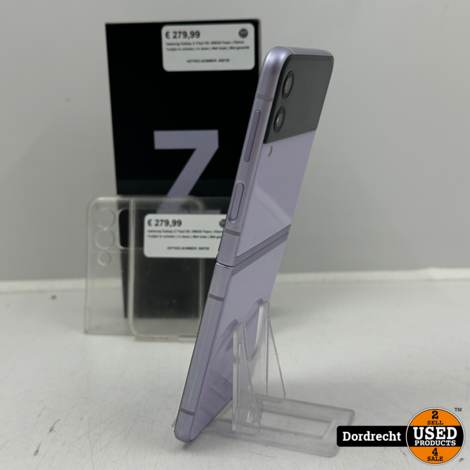 Samsung Galaxy Z Flip3 5G 256GB Paars | Kleine Puntjes in scherm | In doos | Met hoes | Met garantie