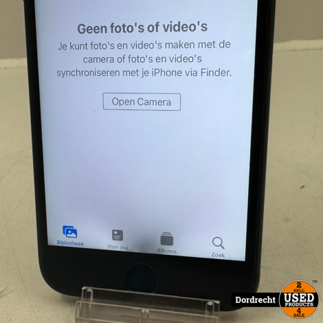 iPhone 7 128GB Zwart | Scherm ingebrand | Accu 100% | iOS 15.8.2 | Met garantie