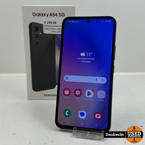 Samsung Galaxy A54 5G 128GB Zwart | In doos | Met garantie