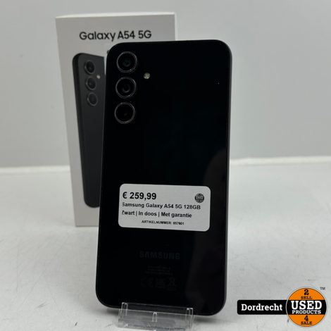 Samsung Galaxy A54 5G 128GB Zwart | In doos | Met garantie