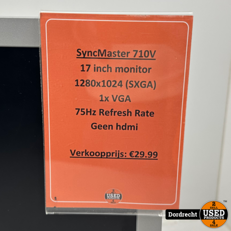 Samsung SyncMaster 710V Monitor | Alleen VGA | Met garantie