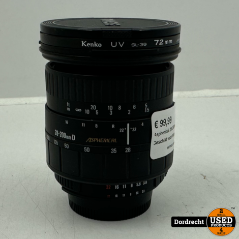 Aspherical 28-200mm D lens | Geschikt voor Nikon | Met garantie