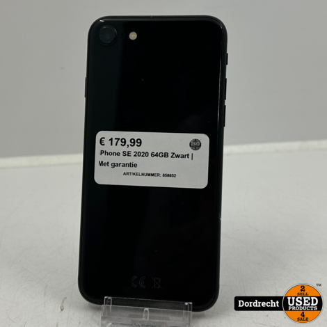 iPhone SE 2020 64GB Zwart | Met garantie