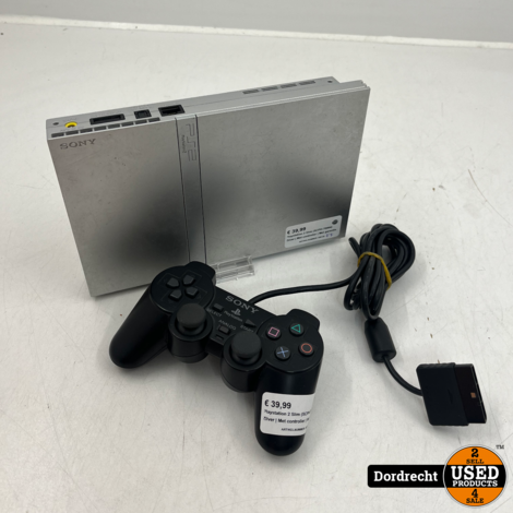 Playstation 2 Slim (SCPH-70004) Zilver | Met controller | Met garantie