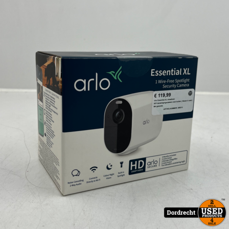 Arlo Essential XL draadloze WiFi-beveiligingscamera voor buiten | Nieuw in seal | Met garantie
