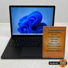 Microsoft Surface Laptop 3 (1868) | Touchscreen | Intel Core i7-1065G7 1.3GHz 16GB RAM 256B SSD Windows 11 Pro Intel Iris Plus Graphics | Met garantie