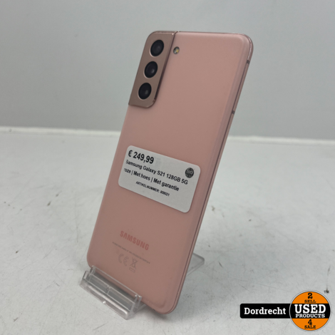 Samsung Galaxy S21 128GB 5G roze | Met hoes | Met garantie