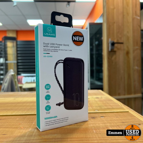 USAMS US-CD150 10.000mAh Powerbank - Nieuw