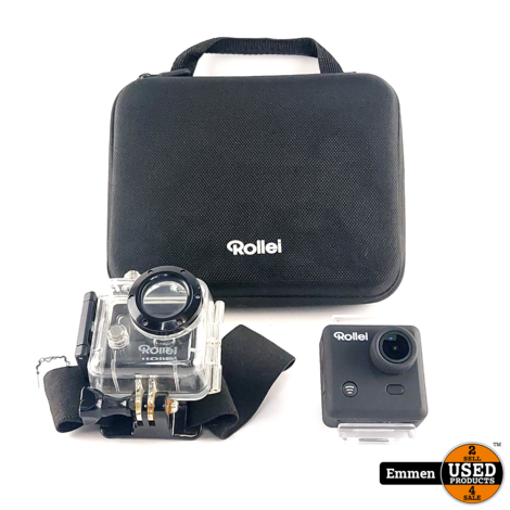 Rollei Action cam 410 Black/Zwart Incl. Accessoires | In Nette Staat