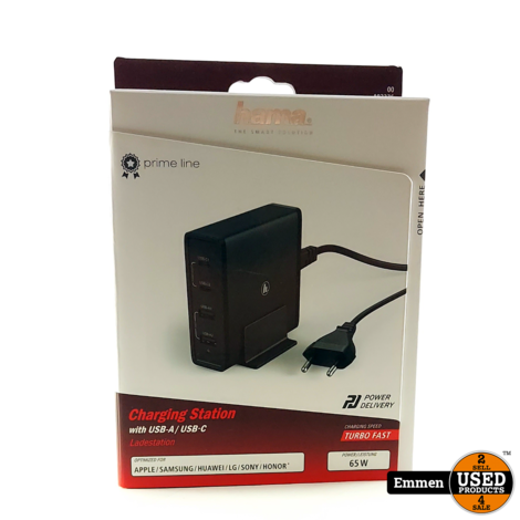 Hama 00183376 Fastcharge Laadstation 65W USB-C | Nieuw In Seal