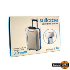 Suitcase Powerbank Bluetooth Speaker Gray/Grijs | Nieuw In Doos