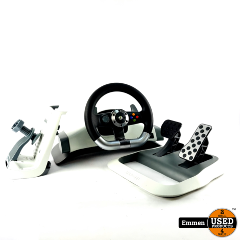 Microsoft Xbox 360 Wireless Racing Wheel Force Feedback White/Wit | Incl. Pedalen