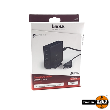 Hama 00183376 Fastcharge Laadstation 65W USB-C | Nieuw In Seal