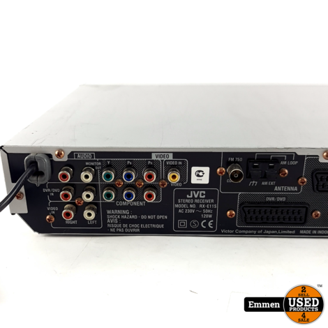 JVC RX-E11S  Stereo Receiver 5.0 Grijs/Gray | Incl. Speakers