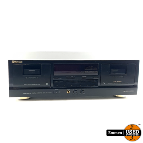 Sherwood DD-4050C Dubbele Cassette Deck Black/Zwart | In Nette Staat