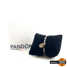 Pandora Moments Open Bangle 586477 Rose Dames Armband Incl. Kroon Bedel, 16cm | Zo Goed Als Nieuw