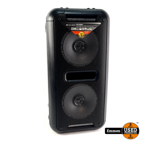 Caliber HPA502BTL Party Speaker, Gitaar, Mic, Bluetooth, RGB, Black/Zwart | Zo Goed Als Nieuw