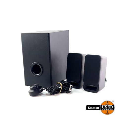 Wavemaster MX-3+ 2.1 Speakerset Incl. Speakers, Incl. Subwoofer Black/Zwart | In Nette Staat