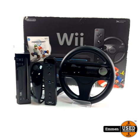 Nintendo Wii Mario Kart Pack Black/Zwart Compleet | Incl. Doos