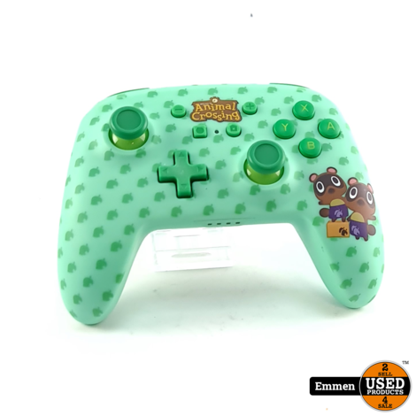PowerA Nintendo Switch Controller Animal Crossing Edition Green/Groen | In Nette Staat