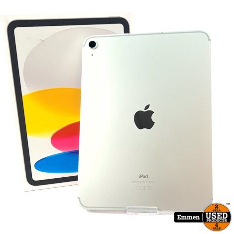 Apple iPad 10e 2022 (10th Gen), Wi‑Fi + Cellular 64GB Zilver | Zo Goed Als Nieuw