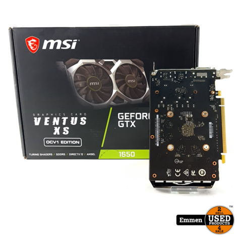 MSI GeForce GTX 1650 Ventus XS 4G OC 4GB Videokaart | In Nette Staat