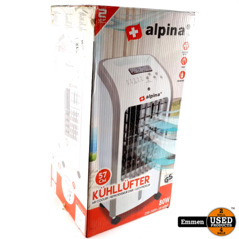Alpina Mobiele Aircooler Luxe Ventilator White/Wit | Nieuw In Doos