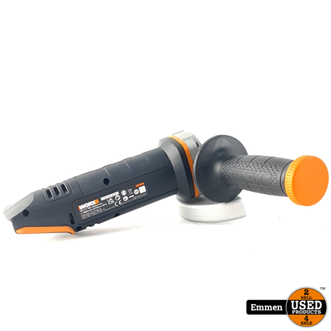 Worx WX800, Haakse Slijper, 20V, Incl. Accu, Incl. Lader,  Oranje/Zwart | In Nette Staat