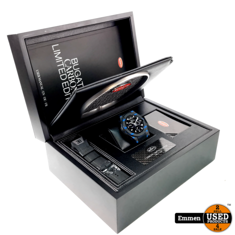 Bugatti Carbon Limited Edition (One of 2500), C1-C2, Smartwatch, Saffier, Incl. Accssoires | Nieuw In Doos