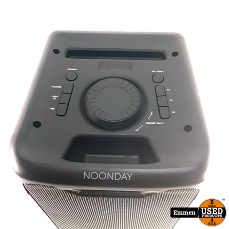 Noonday SP-090BL 30W Party Speaker, Bluetooth, RGB,  Black/Zwart | In Nette Staat