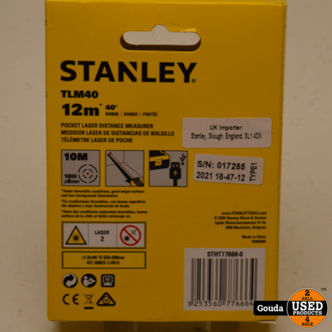Stanley STHT77666-0 TLM40 Laser Afstandsmeter 12 meter  NIEUW in doos