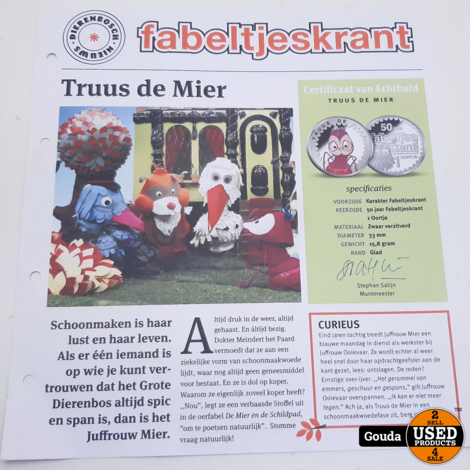 Fabeltjeskrant Deel 2 Truus de Mier munt met certificaat