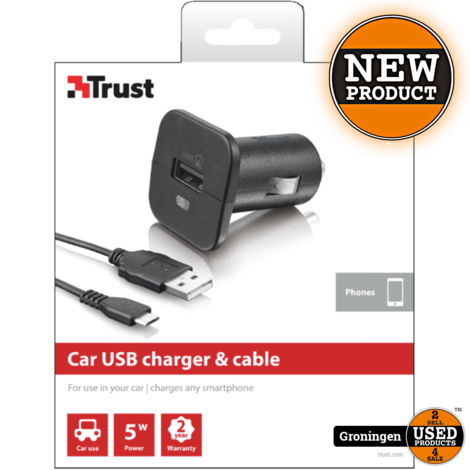 Trust 19347 Universele Autolader & micro USB-kabel | NIEUW