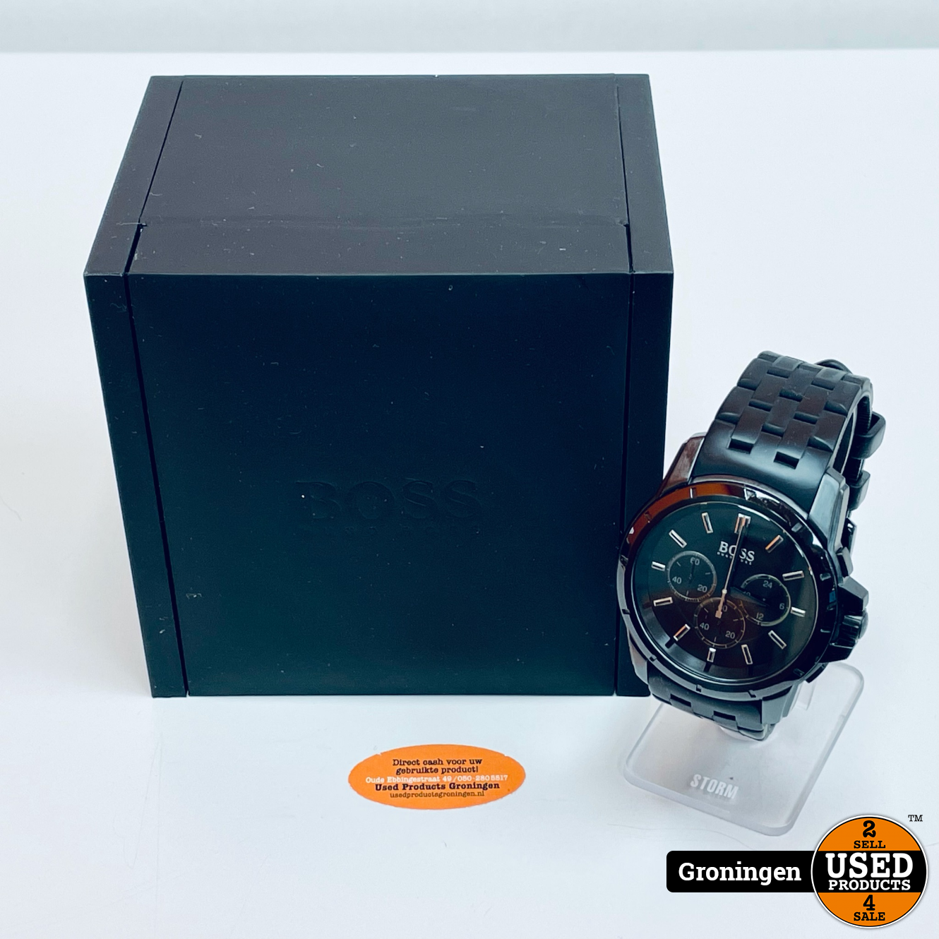 Hugo Boss Black mod. 1513031 Chronograaf horloge Ø46mm | COMPLEET IN DOOS -  Used Products Groningen