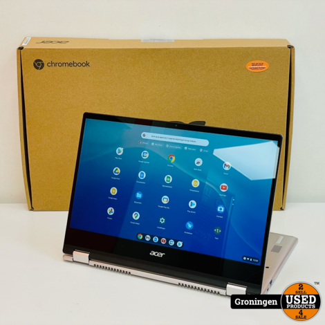 Acer Chromebook Spin 514-1H-R5A4 Pure Silver NIEUWSTAAT! COMPLEET IN DOOS | nota (22-04-22)