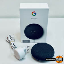 Google Nest Mini 2nd Gen Charcoal | incl. adapter, boekjes en doos