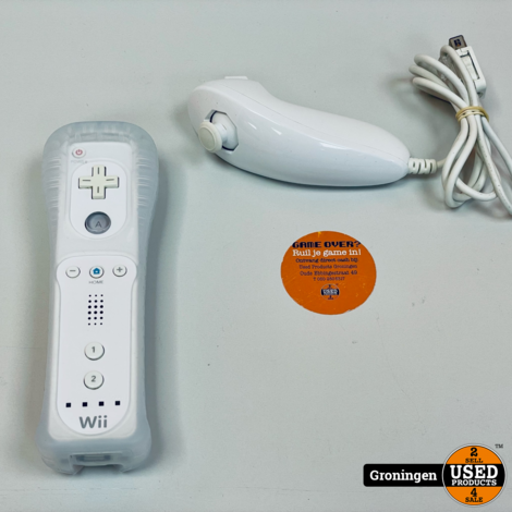 [Wii] Nintendo Wii Remote Wit + NunChuck en beschermhoes