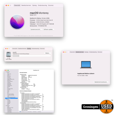 Apple MacBook Air 13,3'' (2019) Space Gray | ZEER NETTE STAAT! incl. adapter en nota (23-09-19)