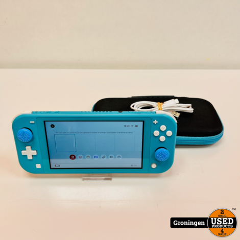 Nintendo Switch Lite Turquoise 32GB | incl. Hard Case en USB C-laadkabel