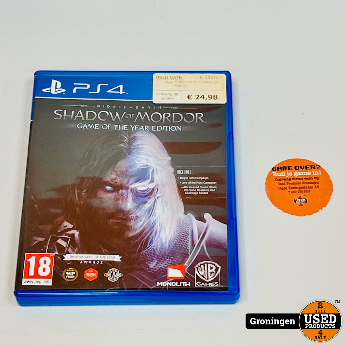 Consumeren Miljard Vrijlating PS4] Shadow Of Mordor - Used Products Groningen